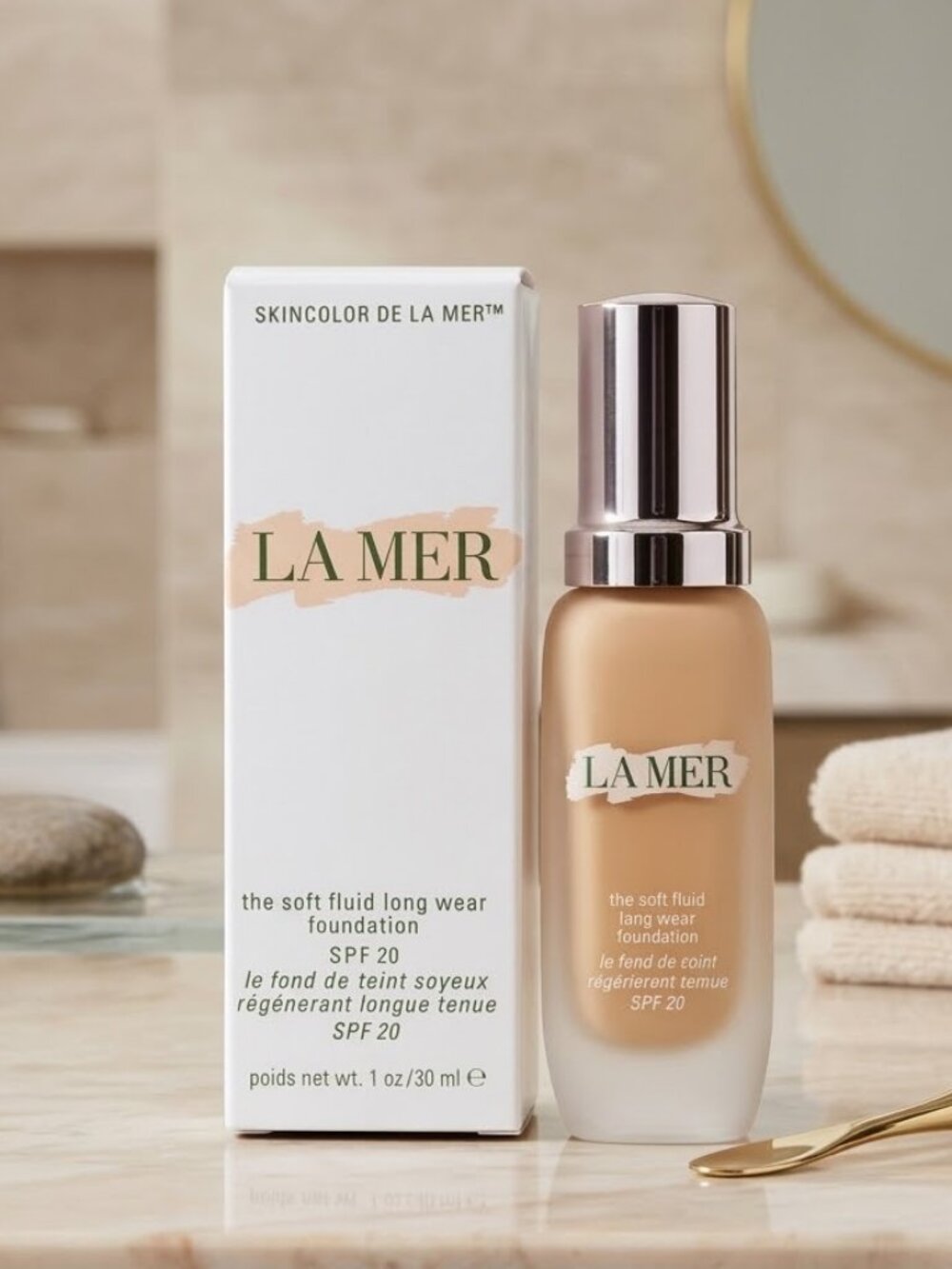 La Mer Soft Fluid Long Wear Foundation SPF 20 Shade 250 Ivory 30ml Sealed